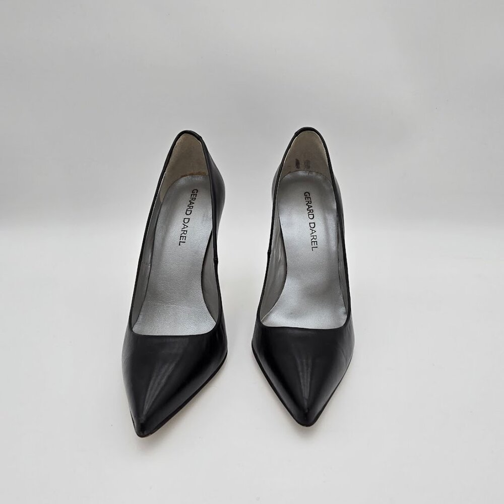 Gerard Darel black leather pointed-toe pumps Heels
